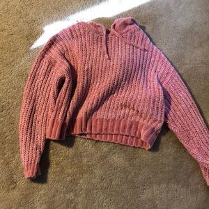 pink sweater